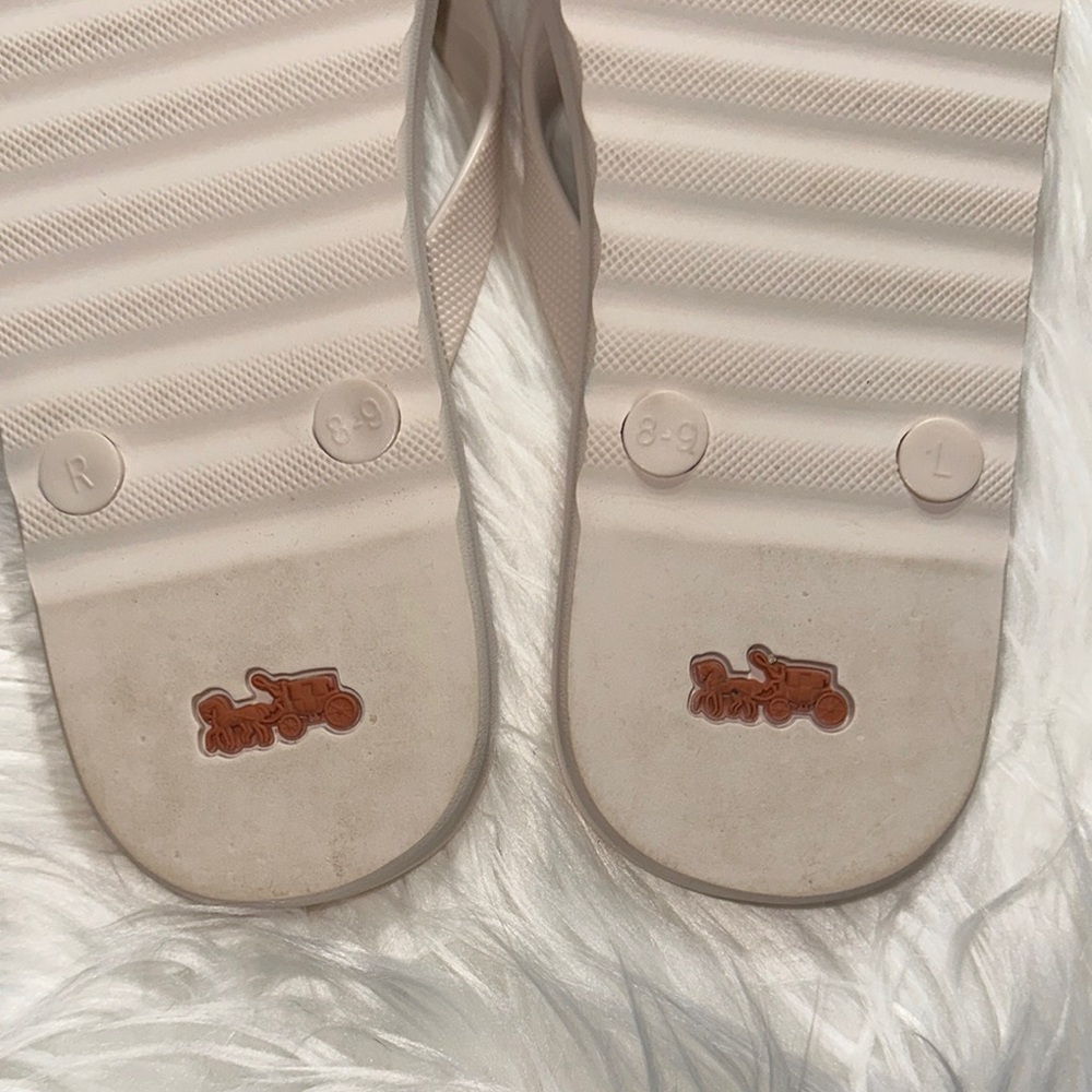 Coach Multicolor Logo Flip Flops - Picture 5 of 5